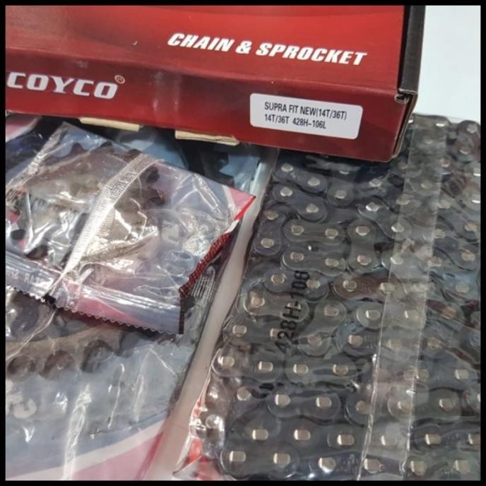 GEAR GIR PAKET RANTAI ORI SCOYCO MOTOR SUPRA FIT NEW/REVO LAMA/REVO100