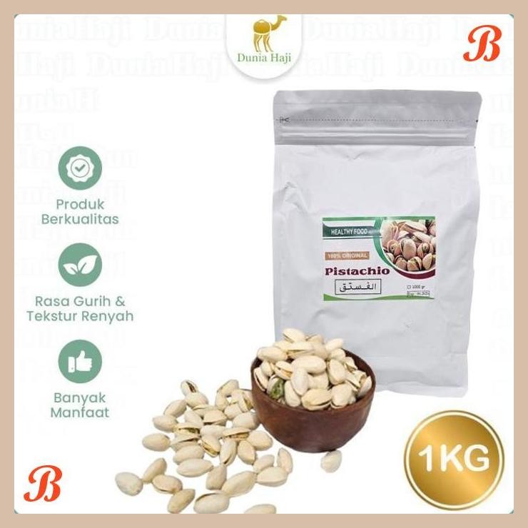 

| DH | KACANG PISTACHIOS/ FUSTUK / KETAWA 1 KG , OLEH OLEH HAJI & UMROH MURAH