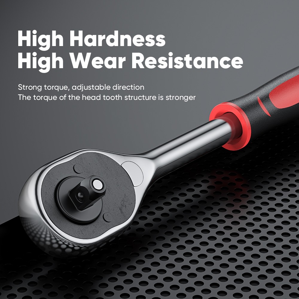 Diskon Spesial  Mitsushi Kunci Sok Set Kunci Socket Lengkap Kunci Mata Sok 46 Pcs Full Set (1/4 ")