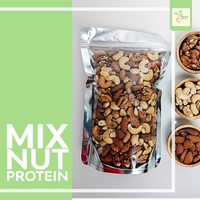 

MIX NUT PROTEIN 1 Kg - Kacang Almond, Kacang Mede, Kacang Walnut