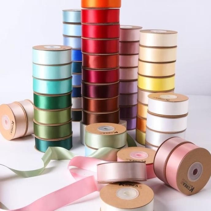 

Buruan beli] Pita Satin 2,5 cm Pita Box Hampers Pita Satin Premium