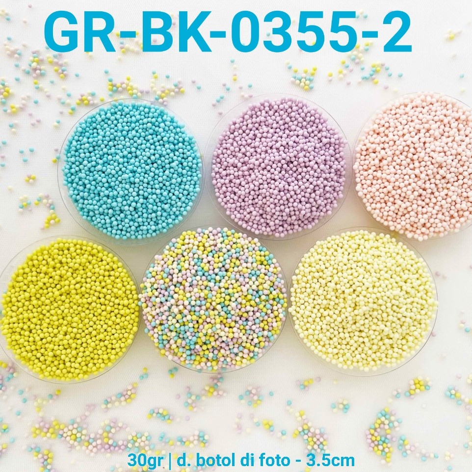 

GR-BK-0355-2 Trimit springkel sprinkles 30gr mutiara telur pastel (sprinkles)