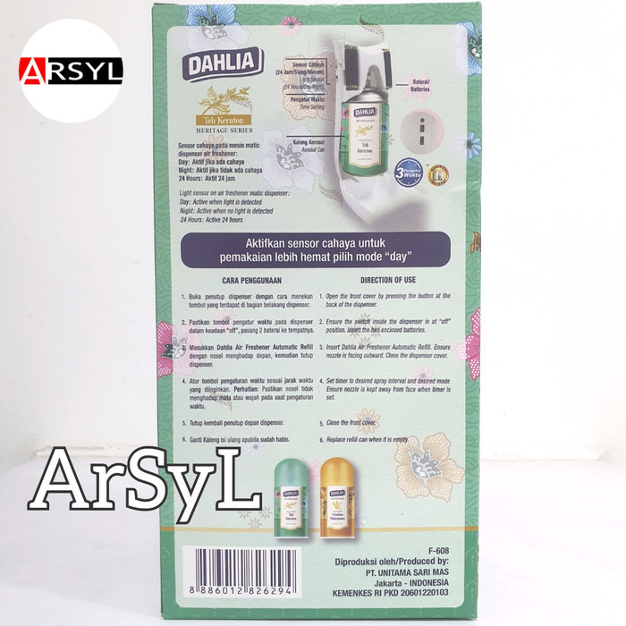 Produk Terbaru  Dahlia Matic Alat Semprot Pengharum Ruangan Otomatis - Teh Keraton