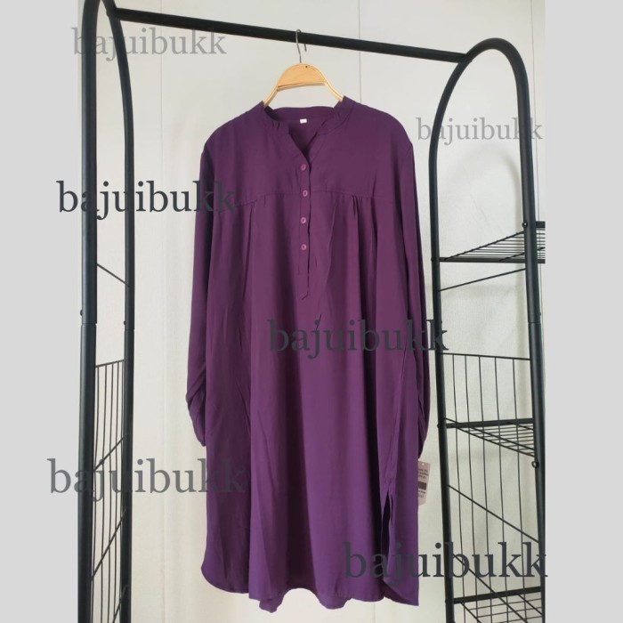 TUNIK POLOS VISCOSE UNGU TUA