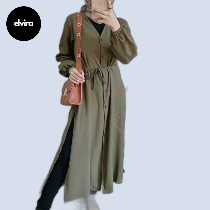 BAJU ATASAN WANITA REMAJA MUSLIM TERBARU SHAFA LONG TUNIK KOREAN STYLE