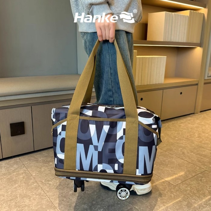 Hanke Tas Trolly Roda Trolley Koper Travel Slempang HandBag - BK3300