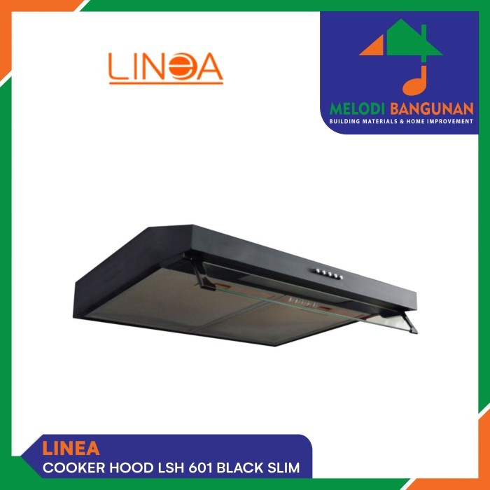 Linea - Cooker Slim Hood + Penghisap Asap Kompor Lsh 601 + Lsh601 Black
