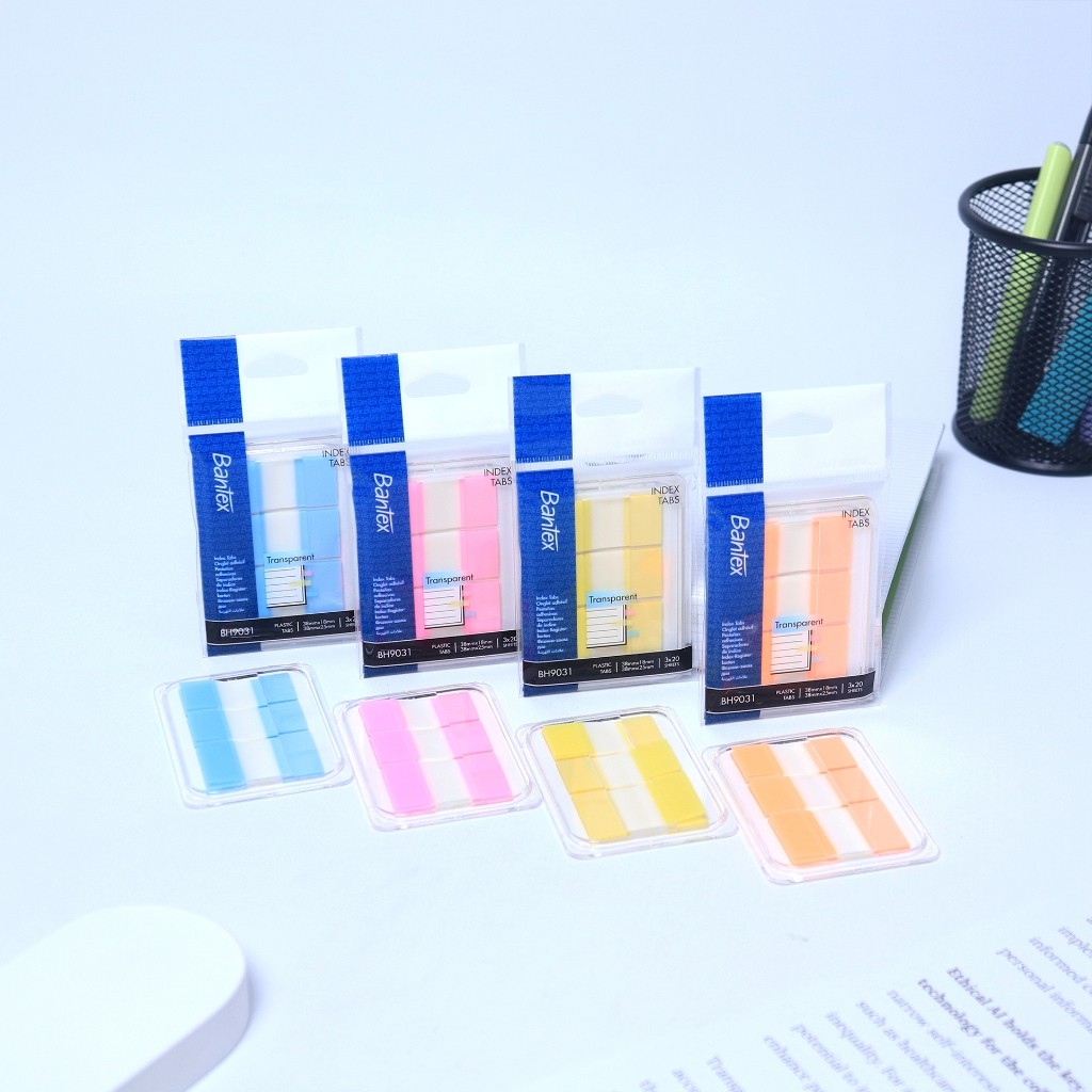 

[Stationery Home] Bantex Penanda Halaman / Index Tab Plastik Multi Color 38x18 mm BH9031