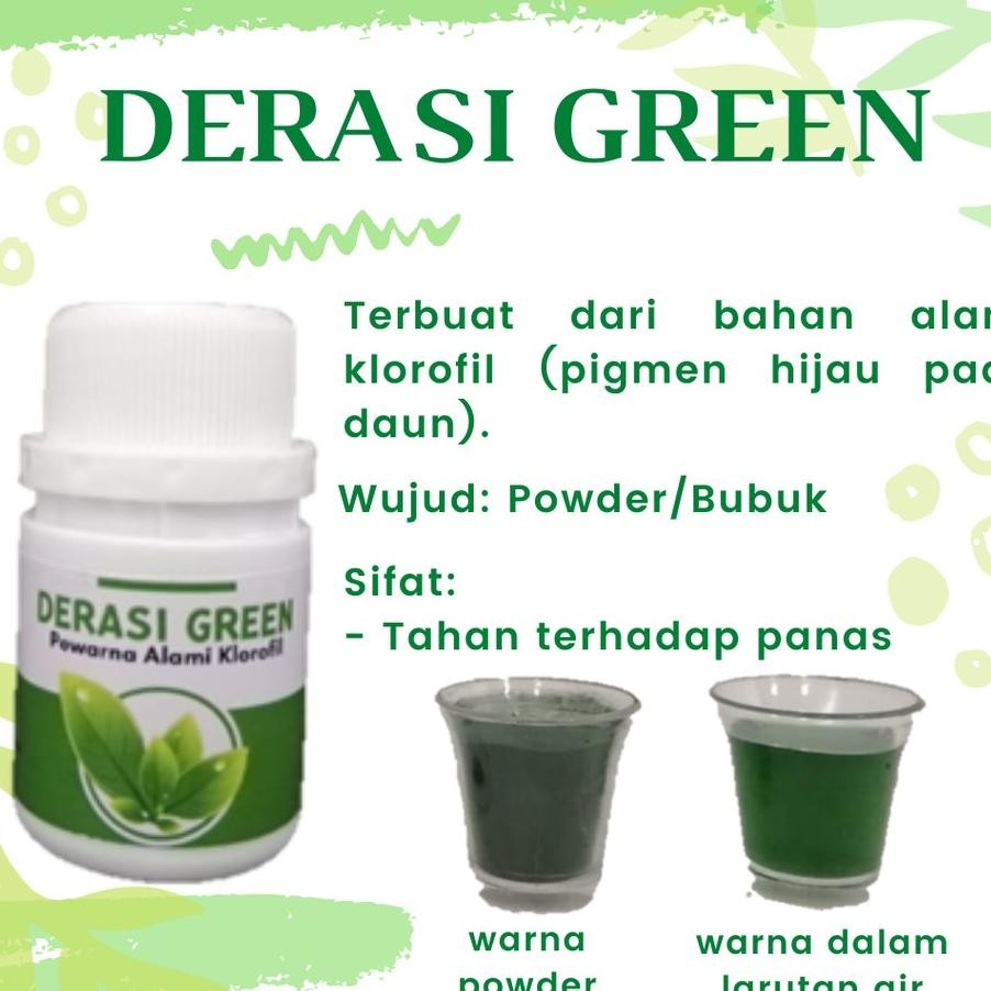 

Derai Green Pewarna Maanan Ala Lorofil Copper Chlorophyllin Hijau