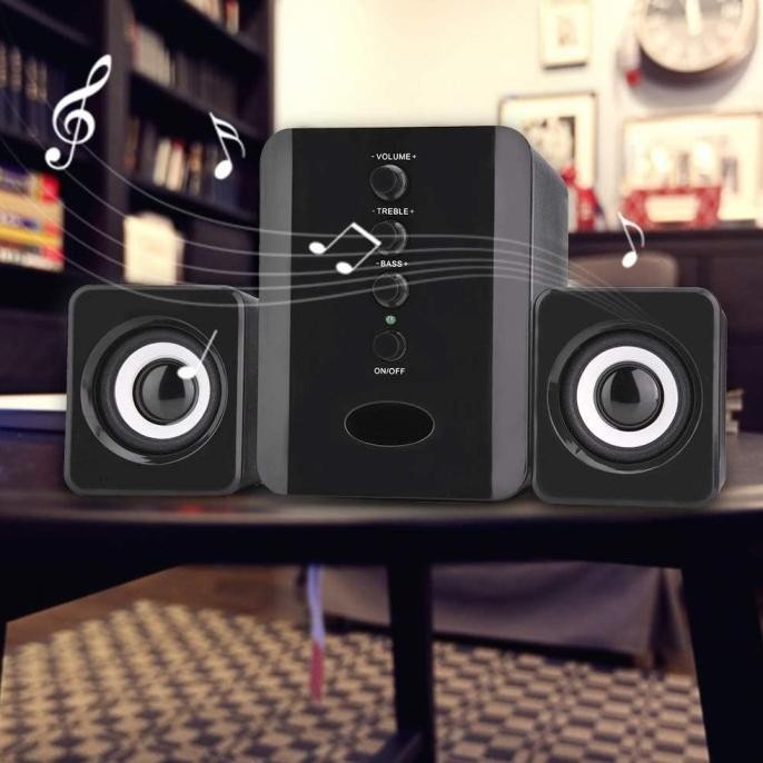 SADA D-202 SPEAKER SPEKER AKTIF LAPTOP PC KOMPUTER BASS STEREO