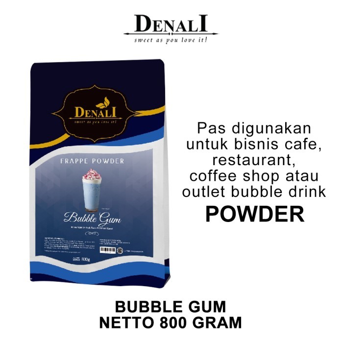 

Denali Frappe Powder Bubble Gum Powder Minuman Bubuk Rasa Buble Gum