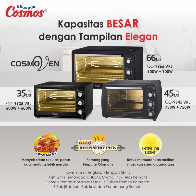 Oven Cosmos 66Liter CO 9966VRL