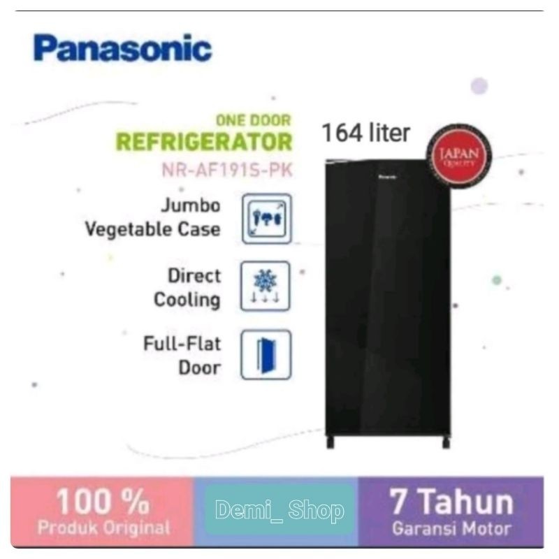 Kulkas Panasonic NR-AF191SPK / 191SS Kulkas Panasonic 1 Pintu 164L
