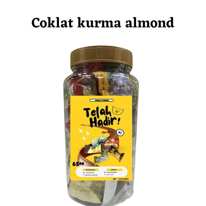 

Coklat Kurma Almond 250gr - Coklat arab Original Chocolate Food Berkualitas