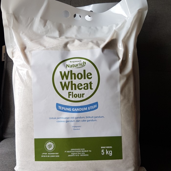 

TEPUNG GANDUM UTUH/WHOLE WHEAT FLOUR 5KG/NATURICH BOGASARI