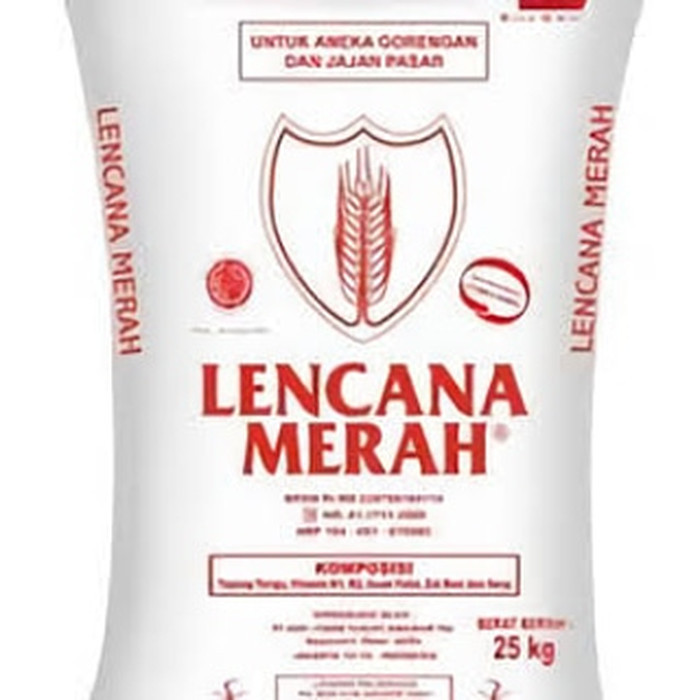 

TEPUNG TERIGU MERK LENCANA MERAH 1 BAL ISI 25 KG