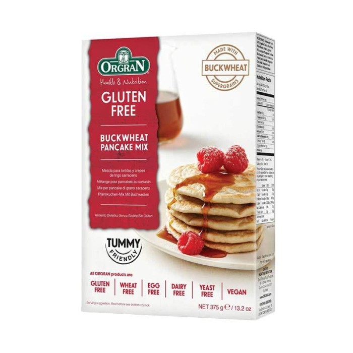 

ORGRAN GLUTEN FREE BUCKWHEAT PANCAKE MIX TEPUNG KUE PANCAKE 375GR