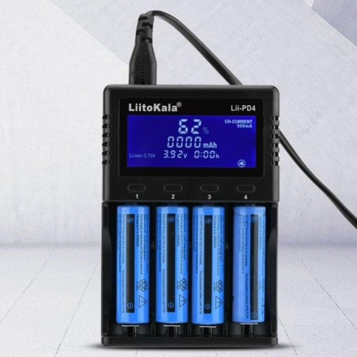 Liitokala Lii Pd4 Smart Battery Charger Discharger Baterai Lii-Pd4