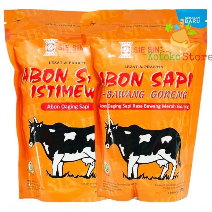 

ABON SAPI ISTIMEWA SIE SIN ORIGINAL POLOS / ABON SAPI BAWANG 250GR ORIGINAL