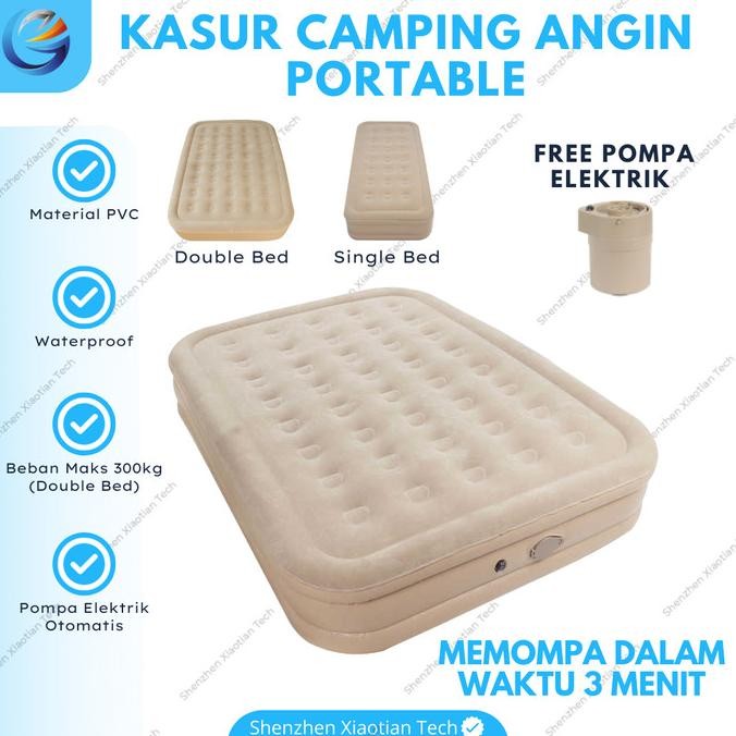 diskon matras camping angin inflatable | kasur camping single bed/double bed