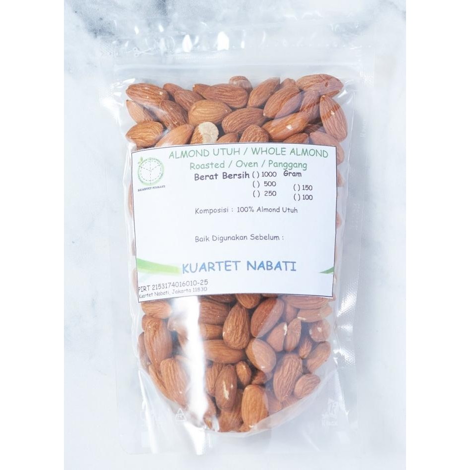 

250gr X 4 Pc Roasted Almond Premium (Panggang) Kacang Almond Matang Berkualitas