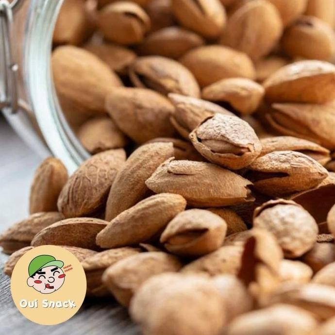 

500GR KACANG ALMOND PANGGANG USA - ROASTED ALMOND | OUI SNACK Berkualitas