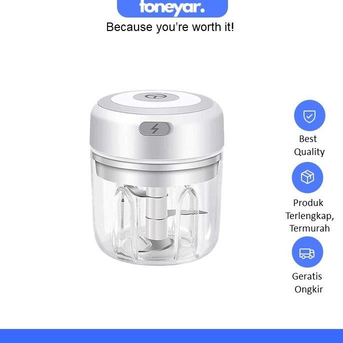 

BLENDER MINI PORTABLE ELEKTRIK BUMBU CABE BAWANG 250ML MINIMALIS ORIGINAL