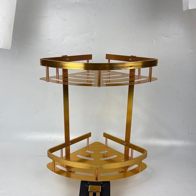 Sale Rak sudut kamar mandi Gold Aluminium Rak sabun kamar mandi hook