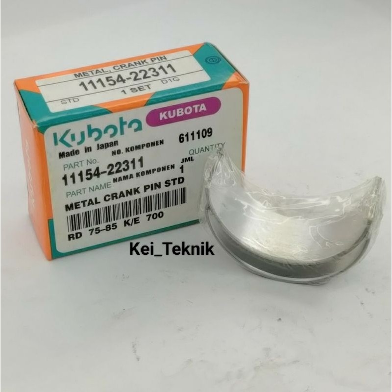 Metal Jalan (std) RD85 Kubota CPM Crank Pin Metal RD85 Kubota Deisel
