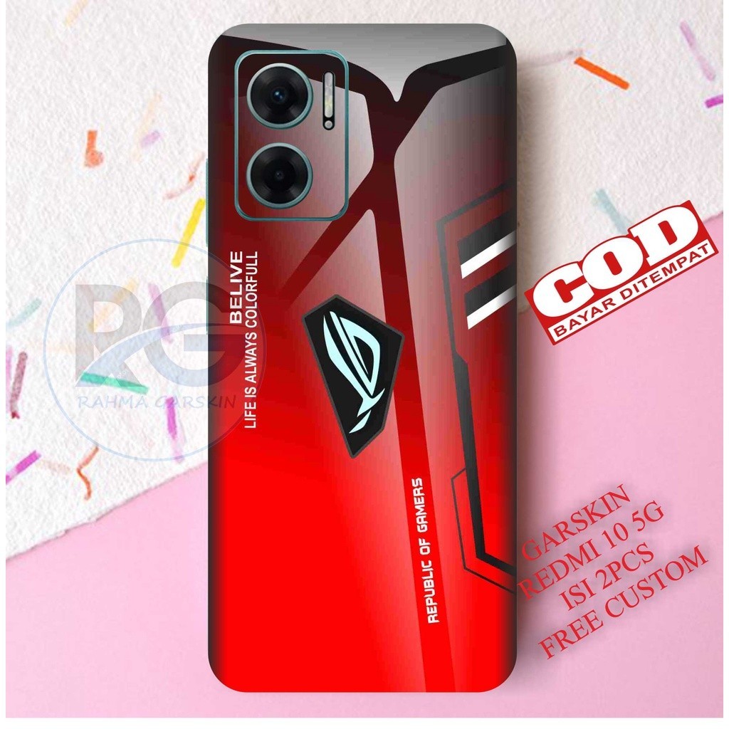 

Terlaris Redmi 10 5g Garskin Stiker Custom Case Laminasi Tebal COD