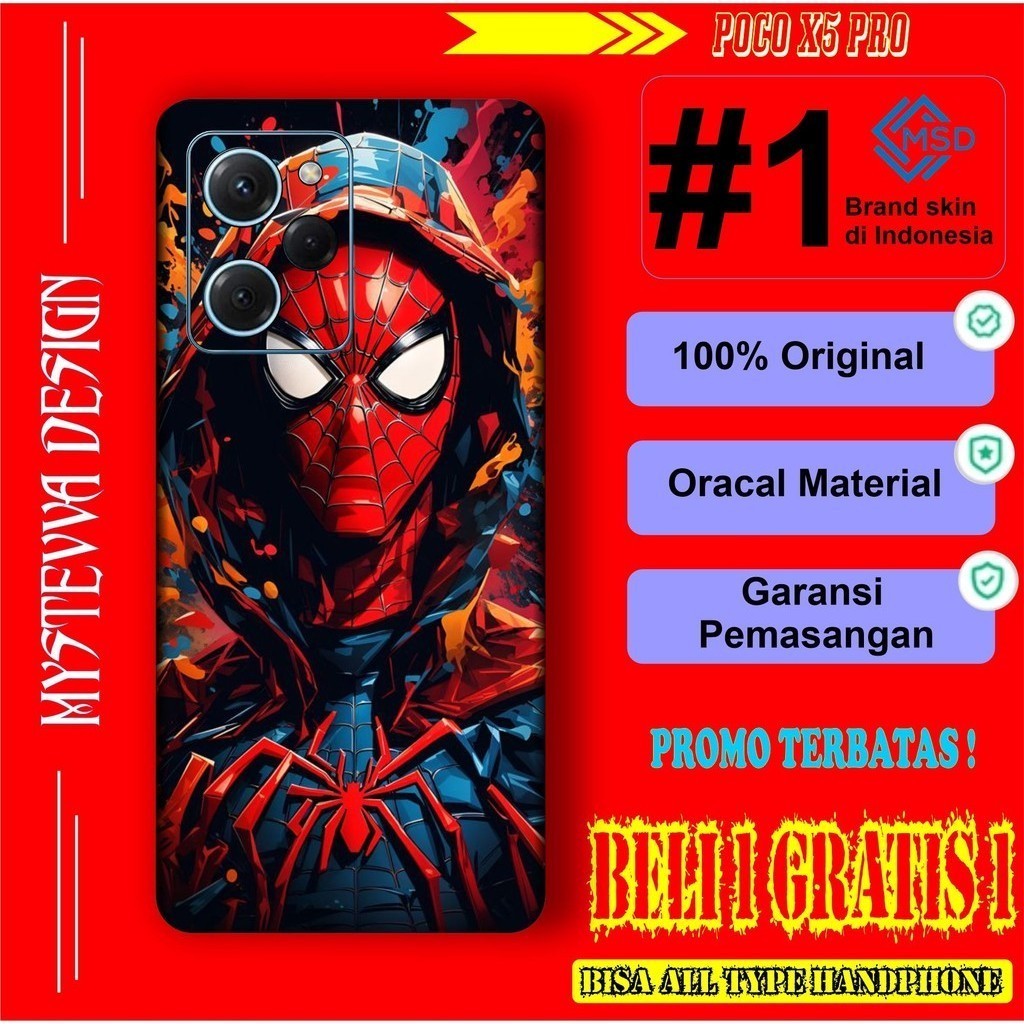 

Terlaris Poco X5 Pro Garskin Stiker Custom Case Laminasi Tebal COD
