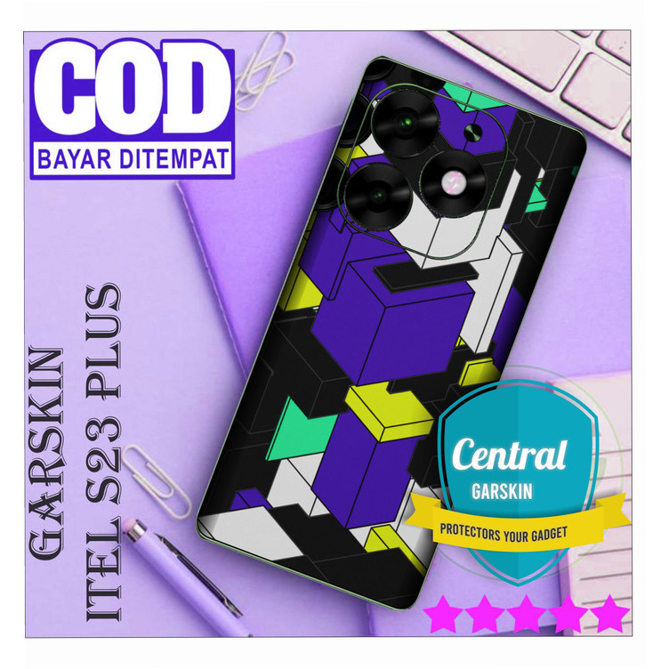 

Terlaris Itel S23 Garskin Stiker Custom Case Laminasi Tebal COD