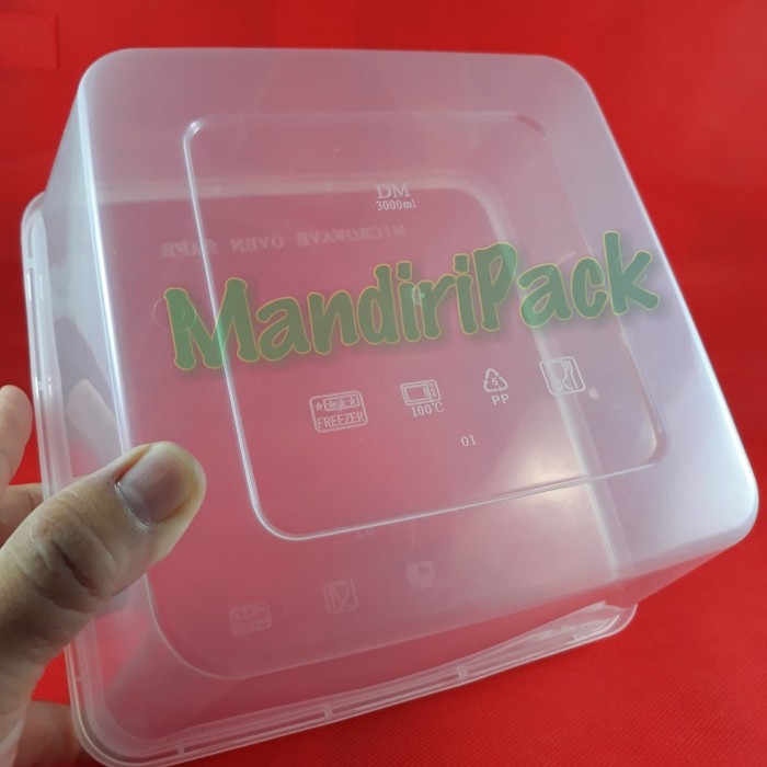 READY THINWALL SQUARE 3000 ML / THINWALL KOTAK ( SQ ) 3000 ML DM ISI 25