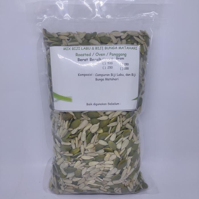 

500gr Roasted Campuran Pumpkin Seeds & Biji Bunga Matahari / Sunflower Seeds - Panggang