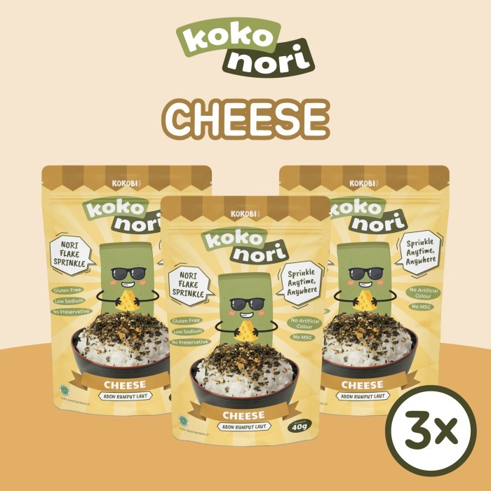 

3pcs KOKO NORI Abon Rumput Laut Tabur - CHEESE Seaweed Flake KOKOBI