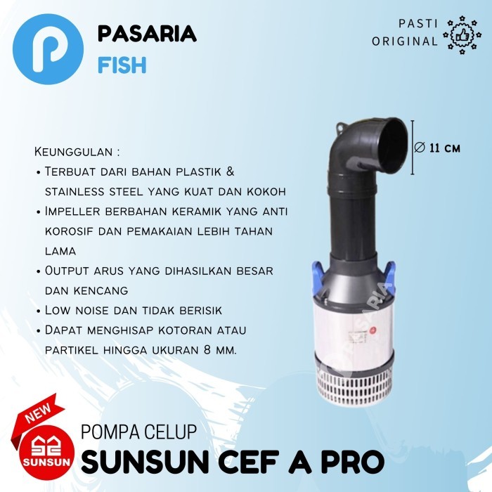 SUNSUN CEF 36000/48000/58000 A PRO Dengan Pipa CEF PRO Series Pompa Celup Kolam Ikan Koi