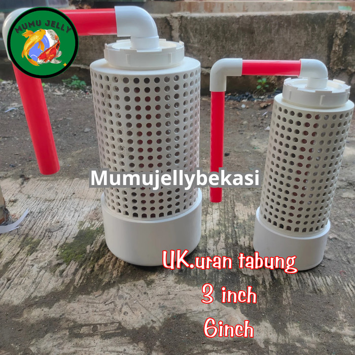tabung sieve filter aquarium besar dan kolam filter menyaring kotoran ikan