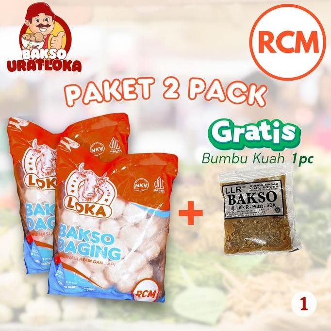 

New Paket X2 Pack Rcm Isi 50 Butir Berat 600Gr Bakso Daging Kombinasi Ayam Dan Sapi Ekonomis Gratis Bumbu Kuah Instan 1Pc