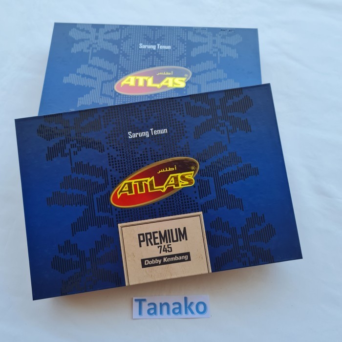 SARUNG TENUN ATLAS PREMIUM 745 KAIN SARUNG ATLAS DOBBY KEMBANG MOTIF