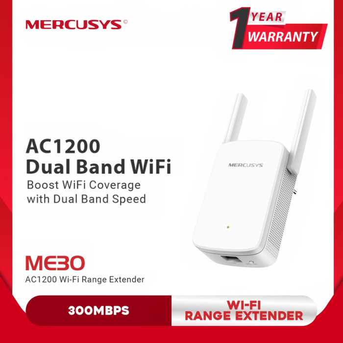 TERMURAH - MERCUSYS ME30 AC1200 WI-FI RANGE EXTENDER