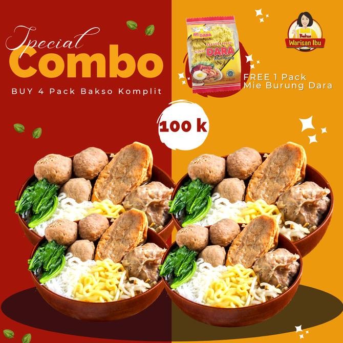 

New Paket Special Combo 4 Bakso Komplit Bakso Warisan Ibu