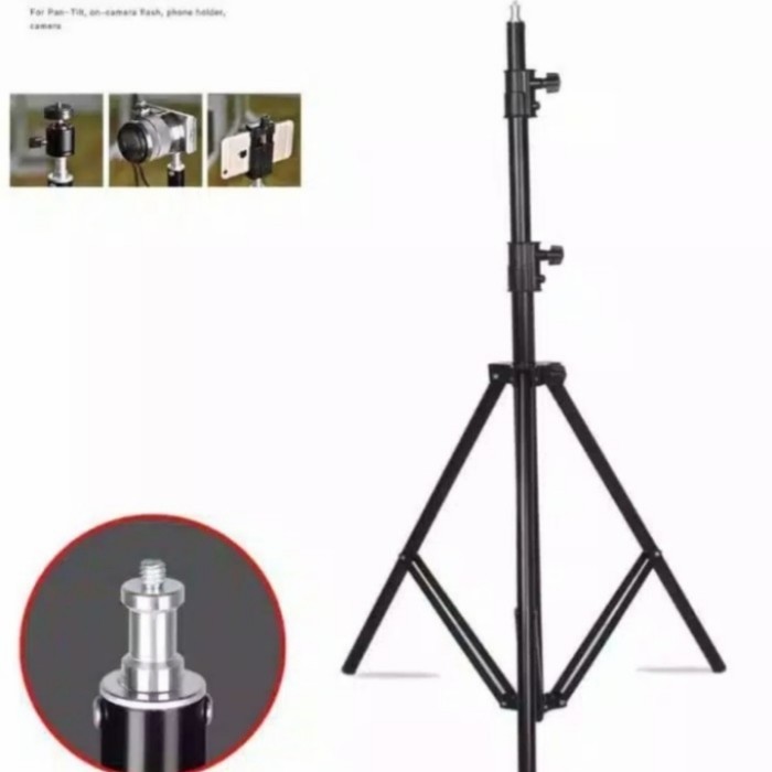 Tripod Stand Phone Holder Hp camera RingLight 1,3Meter Good Quality