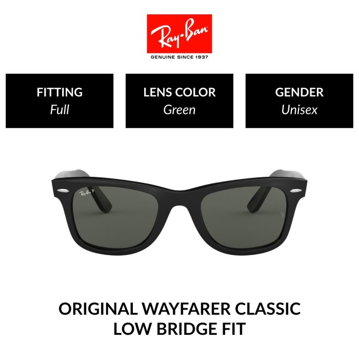 RAY-BAN WAYFARER POLARIZED RB2140F 901/58 Full Fitting