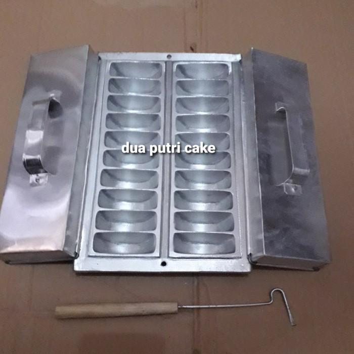 

TERMURAH CETAKAN KUE PUKIS / KUE PANCONG ISI 20 LUBANG + TUTUP. FREE CUNGKILAN