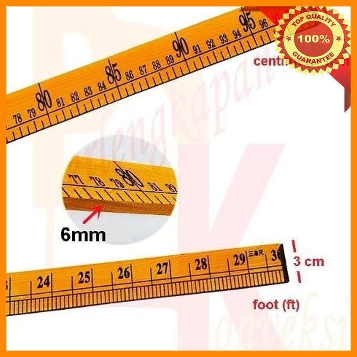 

[PLE] PENGGARIS POLA BAHAN JAHIT KAYU 1 METER 100CM 2 SISI DOUBLE SIDE SCALE WOODEN RULER 100 CM 3 FEET CLOTH TAILOR SEWING FABRIC RULER MEASUREMENT