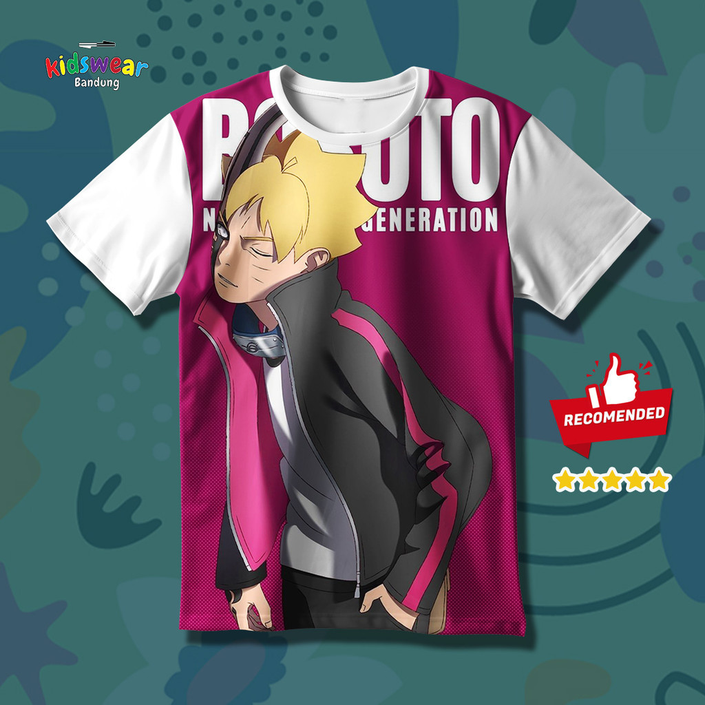 Kaos Anak ANIME BORUTO Baju Anak ANIME BORUTO 3D Printing Untuk Umur 1-12 Tahun G6