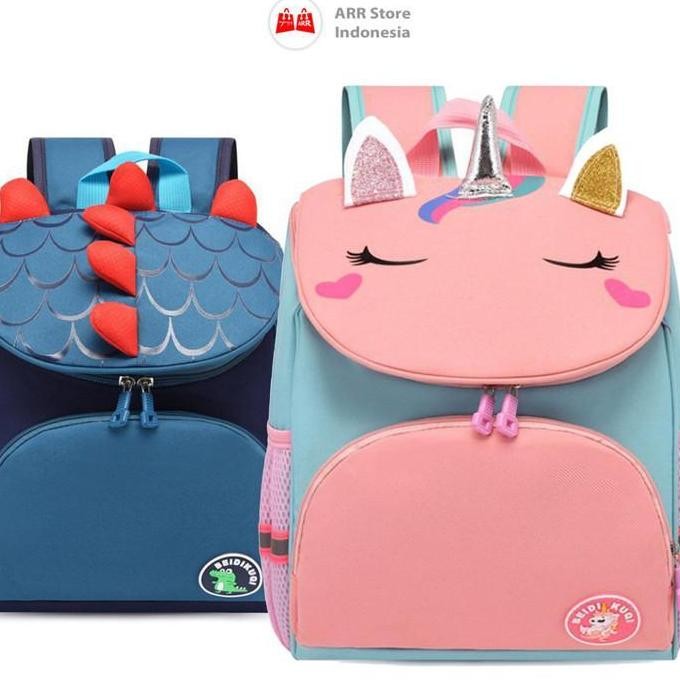 Ori - Tas Sekolah Anak Karakter Little Pony & Dino Fins Tas Ransel Anak TK SD Paud Import Tas Sekola