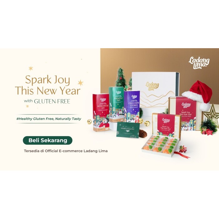 

Hampers Holly Jolly - Pineapple Tart - Bingkisan Parsel Nastar Premium Parcel Natal Ladang Lima
