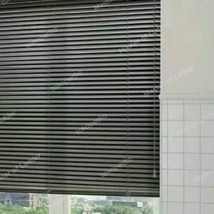 Terbaru Tirai Gorden Pvc Gulung Indoor Outdoor -Krey Venetian Blind 60 X180 - Abu-Abu Best Seller