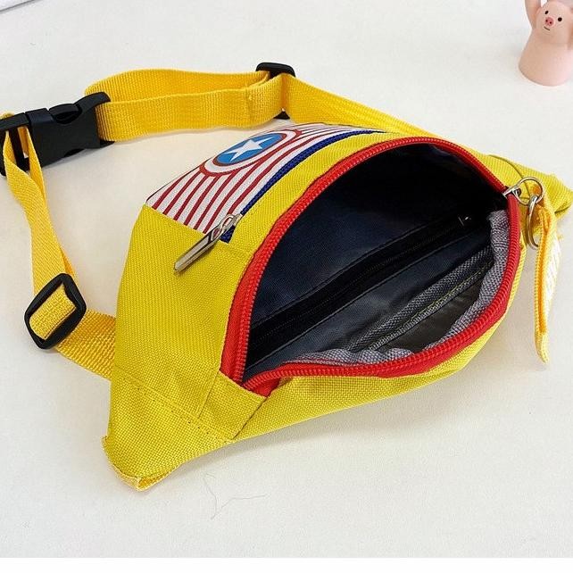 Tas Pinggang Anak Laki Spiderman Captain Ironman Waistbag Import